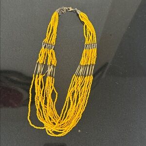 Yellow Beaded Necklace
